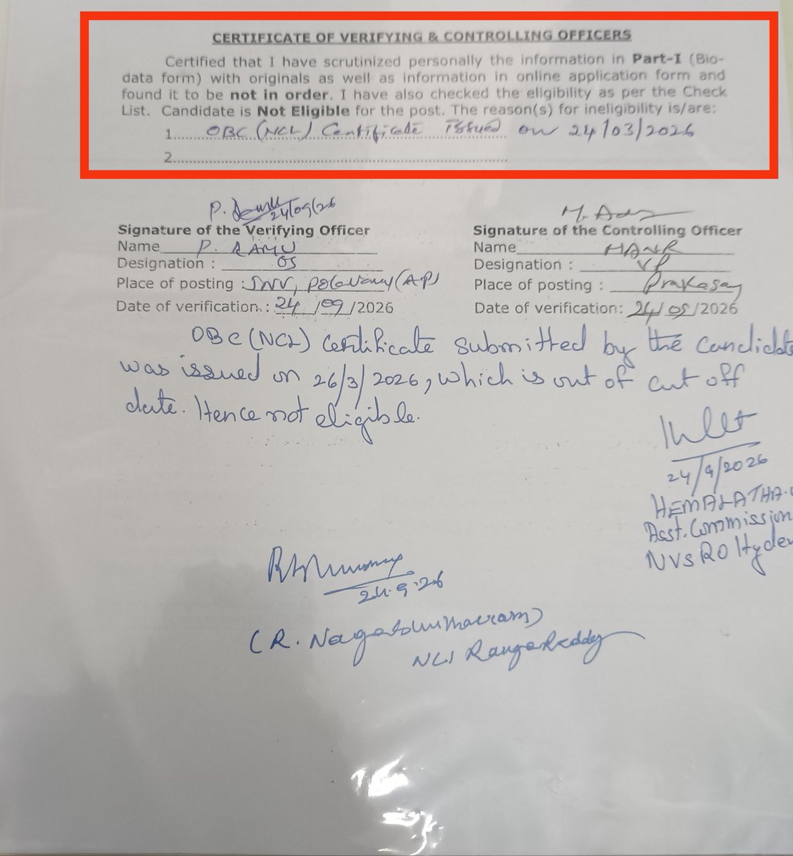 justicesocial_'s tweet photo. Election Commission of India 
का S. I. R. = KVS का Cutoff Date Of OBC NCL Certificate 
🤔
@PMOIndia 
@narendramodi 
@EduMinOfIndia 
@byadavbjp 
@nityanandraibjp https://t.co/bZEmWRyOC7
