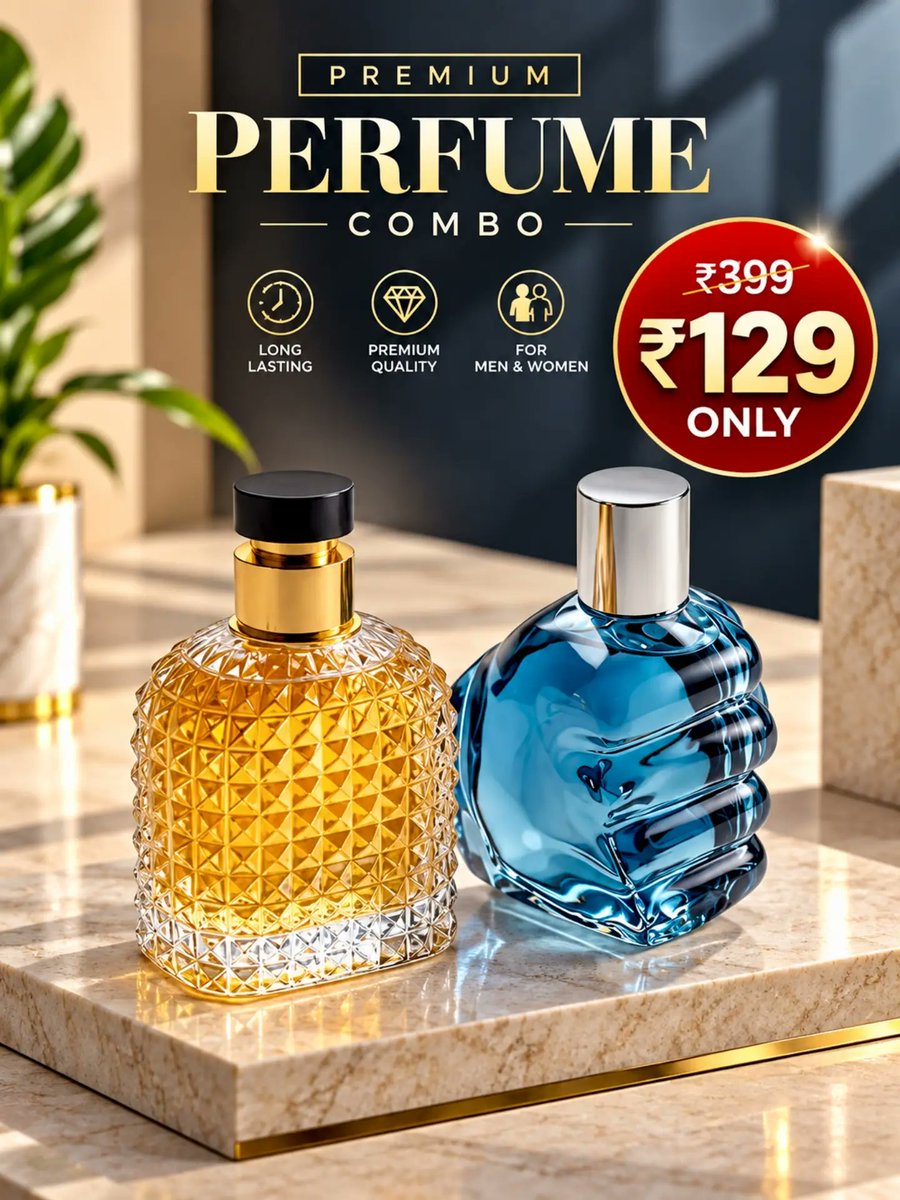 ArielHetchvas's tweet photo. ₹127 mein premium perfume? Luxury look aur long-lasting fragrance, woh bhi budget mein. Perfume lovers, kya aap ye deal loge? https://t.co/89oiShk8DY