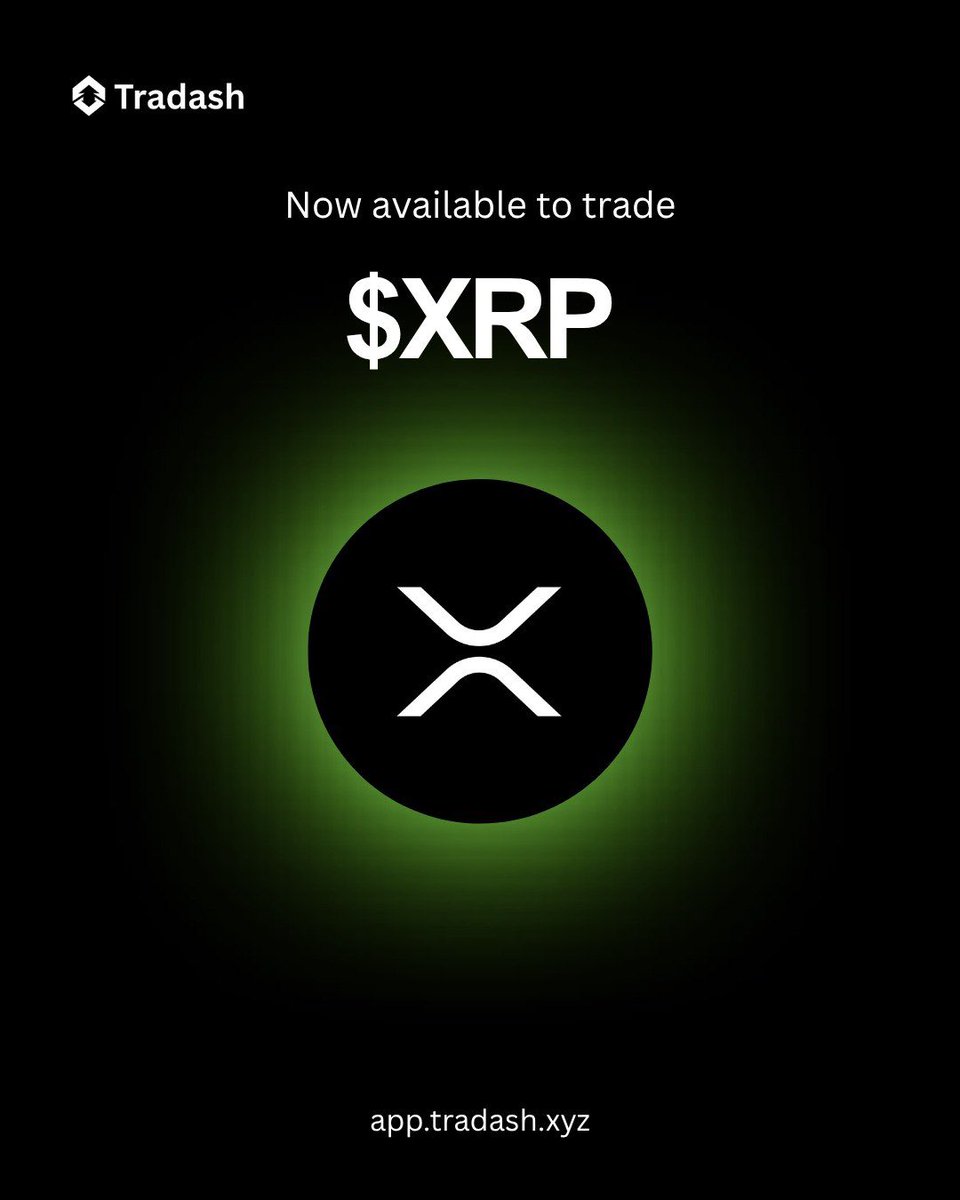 Tradashapp's tweet photo. $XRP by @Ripple is now available to trade on Tradash with up to 10x leverage

Trade here:

https://t.co/xakkzfgYQr https://t.co/vg108jRR9r