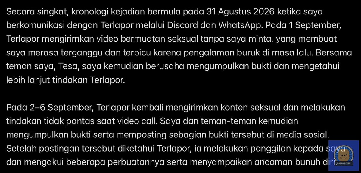 roblox_fess's tweet photo. !roblox PELAKU PELECEHAN SEKSUAL yang berkeliaran di podcast! HATI-HATI sama username omg_spxha (Kojot) kronologi dan bukti ada di bawah! nama aslinya IHZA HILMI NURSYAFIQ mahasiswa ILMU KELAUTAN UNSOED ANGKATAN 24 https://t.co/FNNUI6LuvK