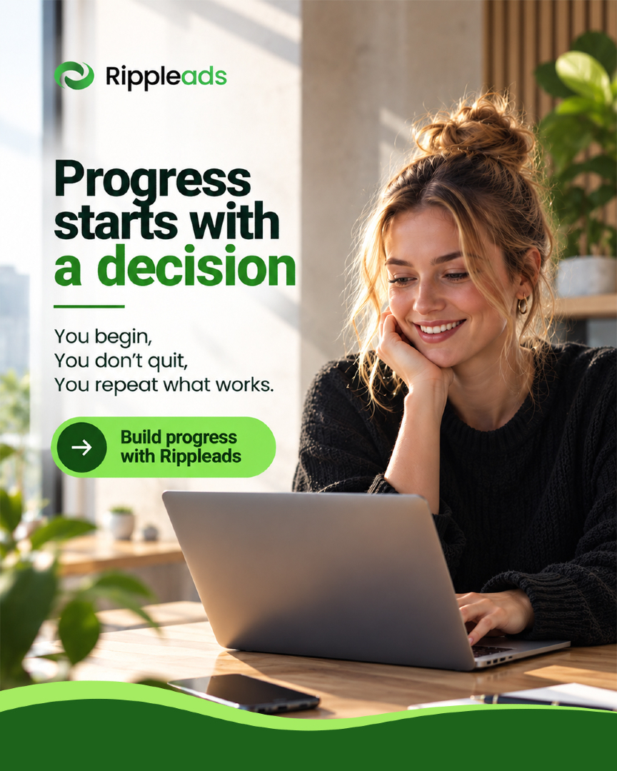 Rippleads1's tweet photo. Progress isn’t complicated,
but it requires commitment.
First, you decide to start. Then, you decide to keep going.

👉 Explore Rippleads and keep building forward
#Progress #Consistency #Growth #Rippleads https://t.co/dw1Epi7Up7