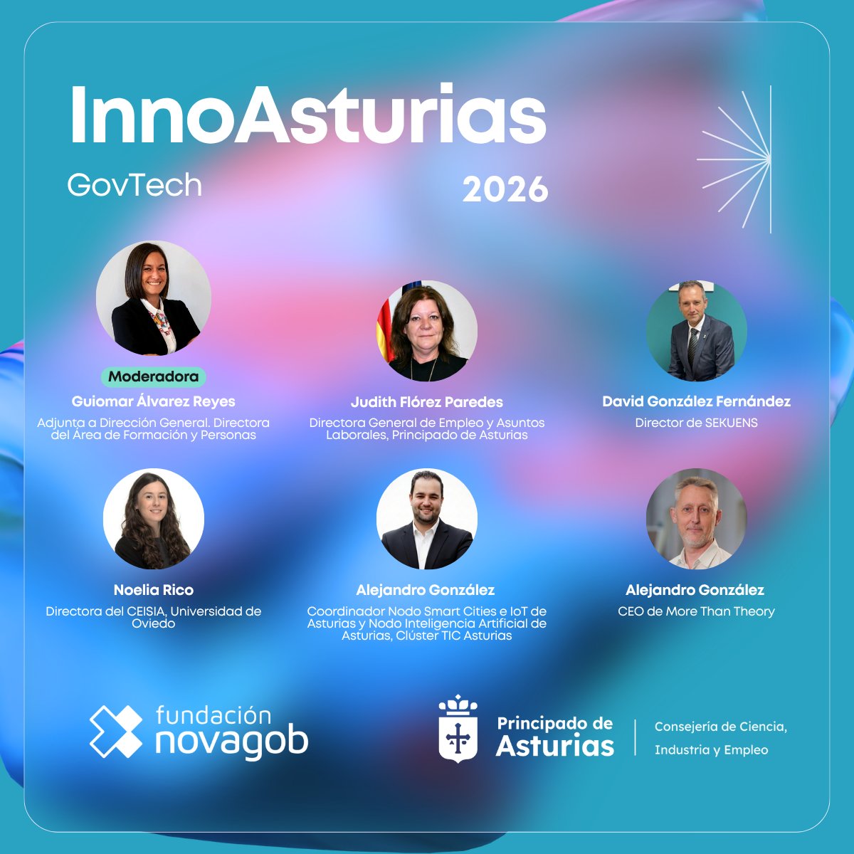 novagob's tweet photo. 🎤 En InnoAsturias GovTech 2026 llega InnoTalks con un panel de lujo sobre el ecosistema asturiano.

✨ Guiomar Álvarez Reyes
✨ Judith Flórez 
✨ David González 
✨ Noelia Rico 
✨ Alejandro González 
✨ David Rosa

30 sept · Oviedo · Gratis
👉 https://t.co/1WvRwvz1fk https://t.co/lA2rmBLQUb