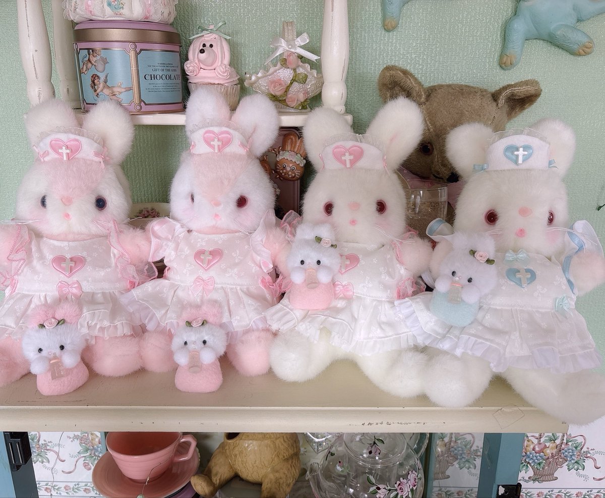 level_c21's tweet photo. 明日9/26(土）の21時からおすわりうさぎ（ナース）を販売します。
赤ちゃん🐰単品もいるよ♪
現在BASEでプレビュー中。
よろしくお願いします。
https://t.co/NbALvbfoCF https://t.co/FaD7mmoMfW