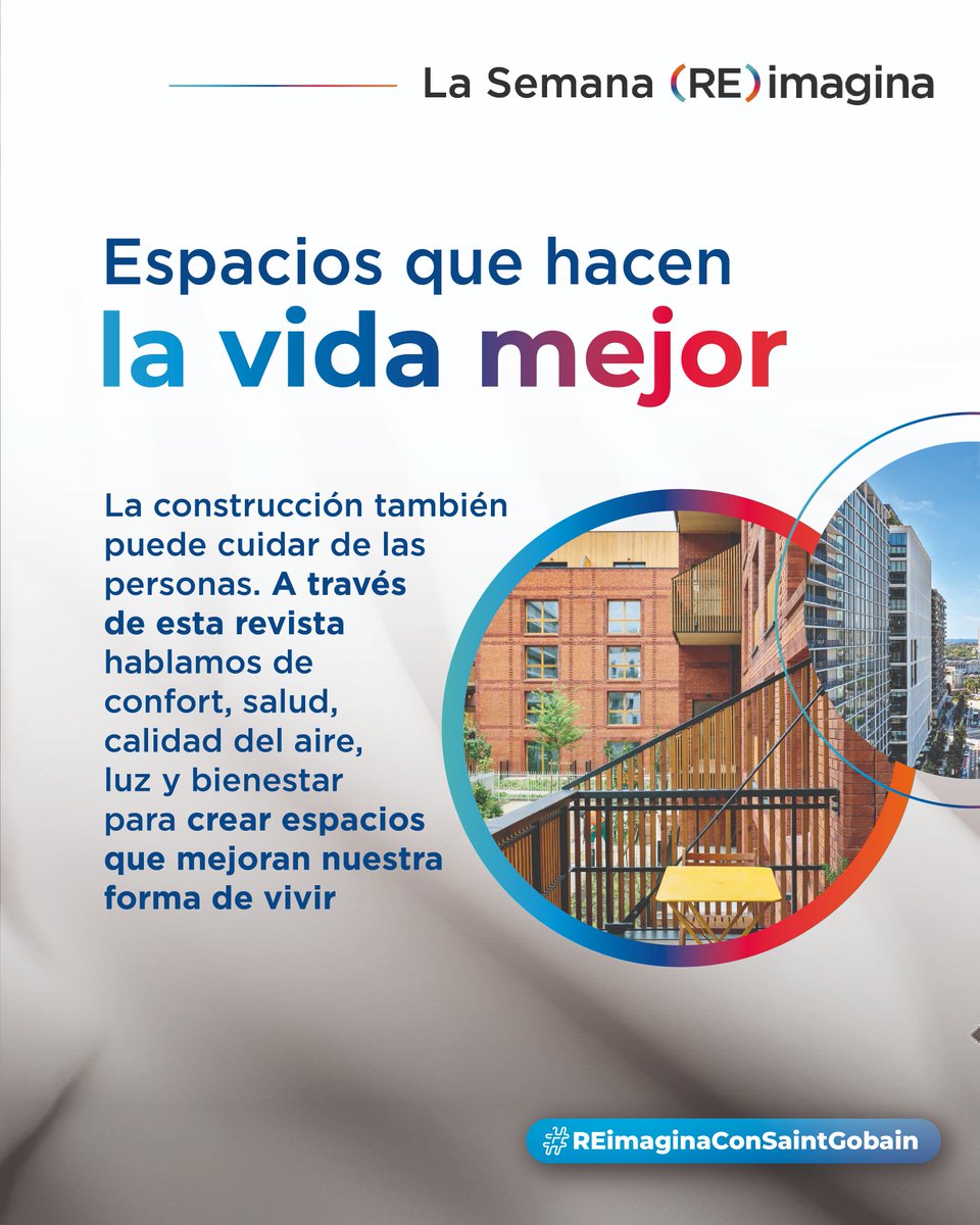 SaintGobainES's tweet photo. (RE)imaginar la construcción va más allá de descarbonizar. 🌍

Descubre 'Construir un Futuro Sostenible': bienestar, resiliencia, rendimiento y conservación de recursos para transformar el sector👉 https://t.co/vp799rFooZ

#REimaginaConSaintGobain #MakingTheWorldABetterHome https://t.co/2ukjf6MFrs