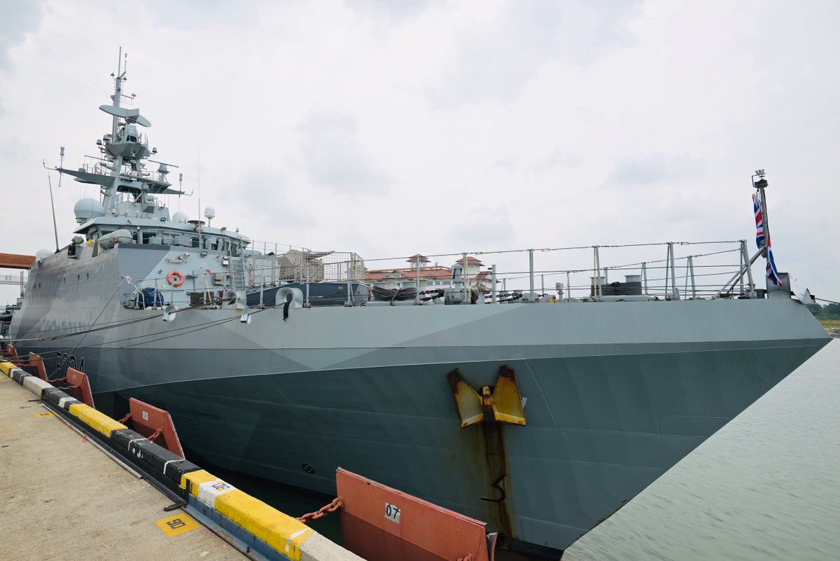 NavyLookout's tweet photo. HMS Spey has arrived in Port Klang, 🇲🇾 Malaysia, ahead of Exercise Bersama Lima 2026 under the Five Powers Defence Arrangements (FPDA) 🇦🇺🇬🇧🇲🇾🇳🇿🇸🇬. 

HMS Tamar will also join the exercise. https://t.co/2X4aNimSbF