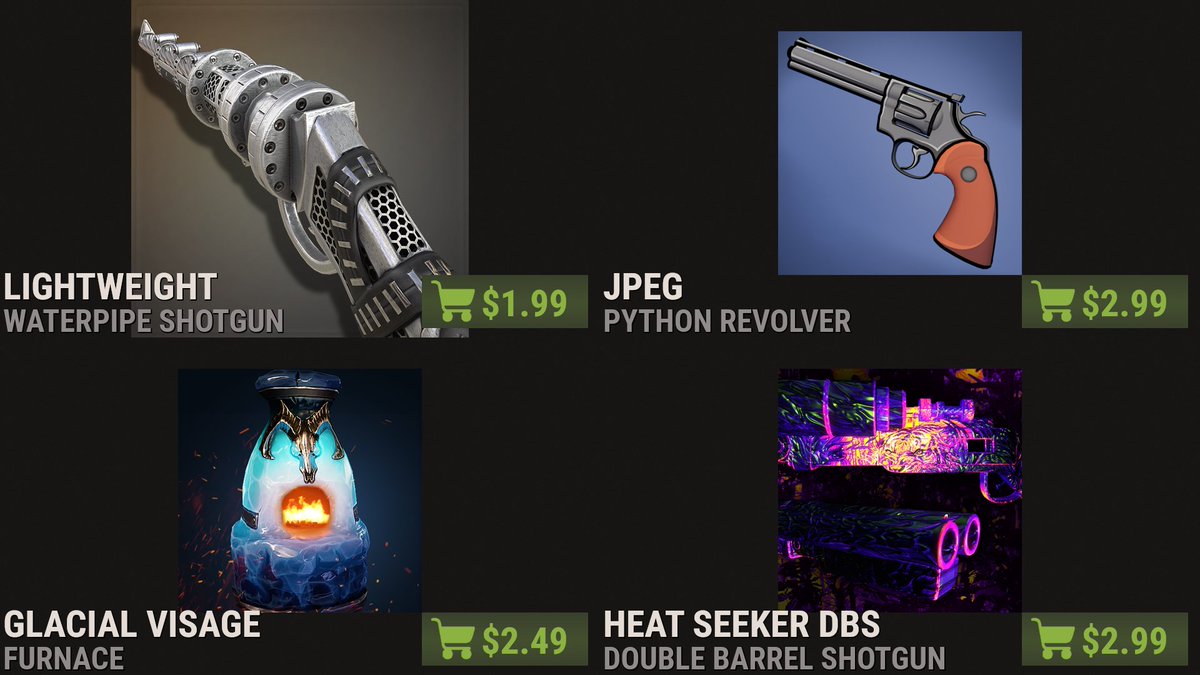 RustItemStore's tweet photo. 🚨 NEW ITEM STORE 🚨
https://t.co/Fq7WX55UXa

#rust #playrust #rustskins #rustworkshop https://t.co/kLUFu995pn