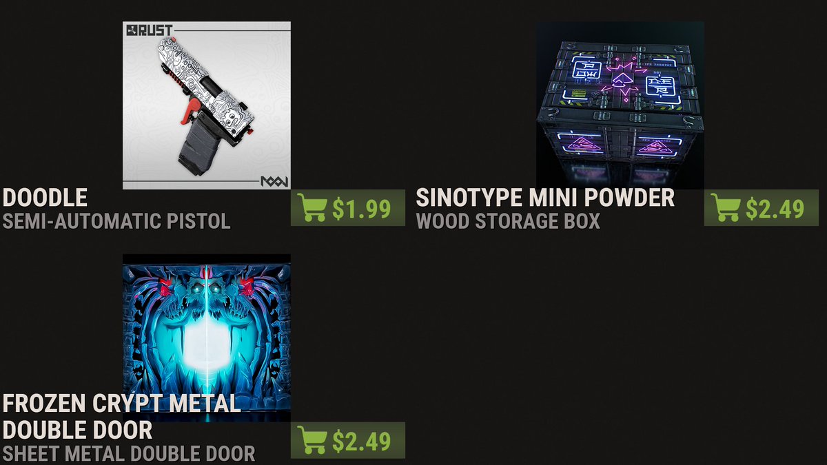 RustItemStore's tweet photo. 🚨 NEW ITEM STORE 🚨
https://t.co/Fq7WX55UXa

#rust #playrust #rustskins #rustworkshop https://t.co/kLUFu995pn