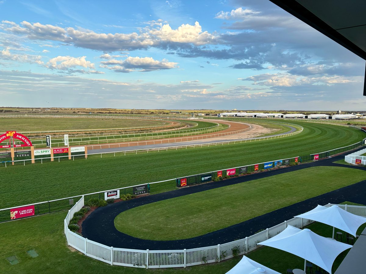 jtzaf's tweet photo. Thomas Farms Racecourse Murray Bridge in brilliant order ahead of two massive Saturdays for the 2026 Carlton Draught Gold Cup Carnival 🏆

Can’t wait to see you trackside 👋 

@Racing @RacingSA @DareToDreamSA @MaccasMock @eaglepunt https://t.co/JO8jarZxPR