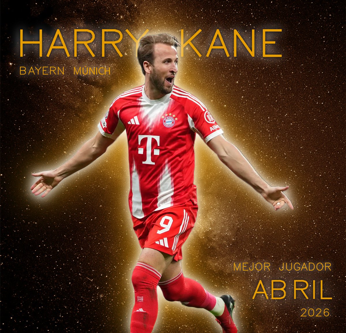 MelonDeOro's tweet photo. ⚽️ Según nuestros participantes, Harry Kane fue el mejor jugador del mes de abril ⚽️

*Recordamos que estas votaciones fueron realizadas en mayo de 2026* https://t.co/2lqLQJA11J