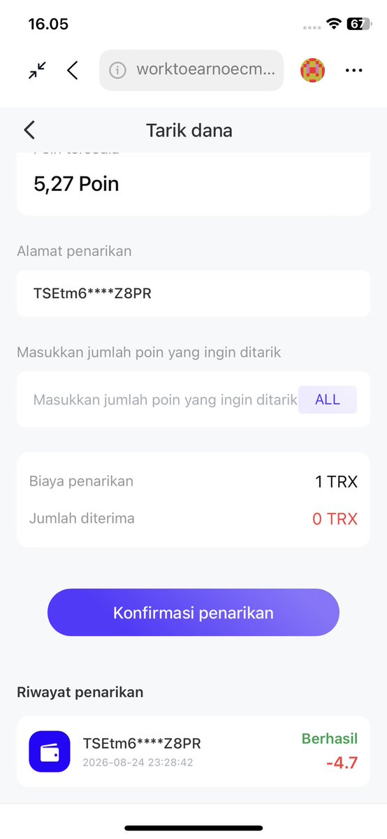 PixelVogayer's tweet photo. 🔥 The Work To Earn Referral System is LIVE!

💰 1 Point = 1 TRX
🚀 Withdraw with just 2 Points!
👥 Invite + Check In + Complete Tasks
Earn Points every day and keep accumulating TRX!
👇

Join Work To Earn Now https://t.co/egIJsQhhvx

#WorkToEarn #TRX #Web3 #Airdrop #Crypto https://t.co/FVAI4dH3iq