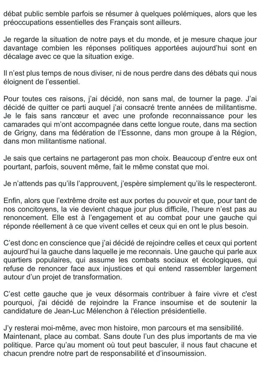 fatima_ogbi's tweet photo. J'ai décidé de quitter le Parti Socialiste. https://t.co/js1lyT34tt