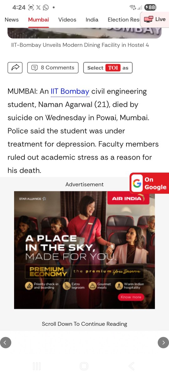 neha_laldas's tweet photo. Fake news!!!!

IIT Bombay suicides:
Feb 2026 suicide- Naman Agarwal (General category)

July 2026 suicide- Rohil Sangwan (General category)

2019-2023 (All IIT suicides)
Total=33
GC=17
SC/ST=7
OBC=9

Can Mr. Athawale present any data to support his claim? https://t.co/TmaTwlzjzF
