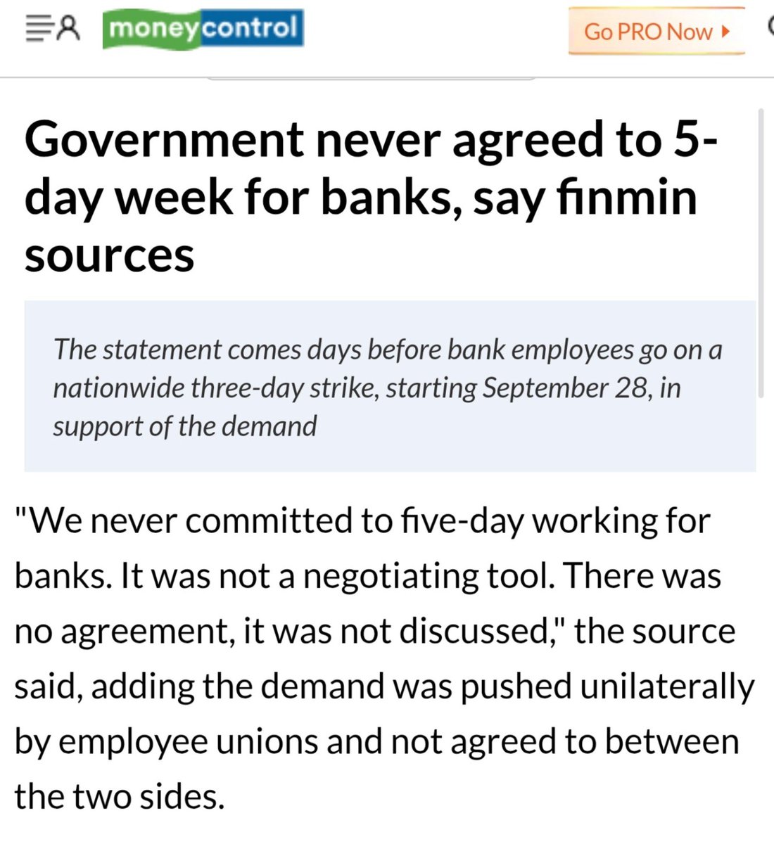 idesibanda's tweet photo. Hi  @Meghnamittal23 , As per your Report, Fin Ministry never agreed on 5 Days Work Week, Bipartite is signed document b/w both parties, Show Ur Sources this Doc &amp; Ask 👇 https://t.co/n59mWo8QWX