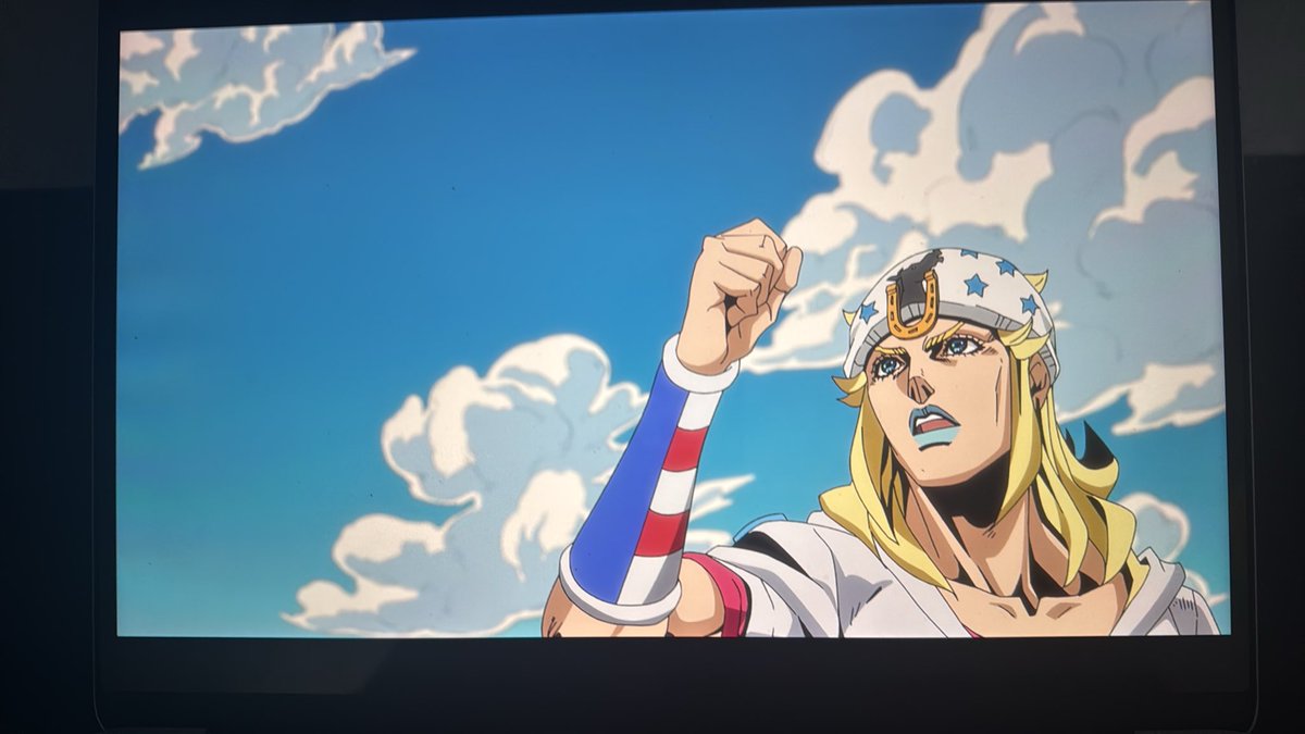 malshr1ne's tweet photo. am i tripping or does johnny’s design look WAY BETTER in steel ball run ep 2? i cant explain it but he looks more like johnny 😭 https://t.co/d8L3I2t7dI