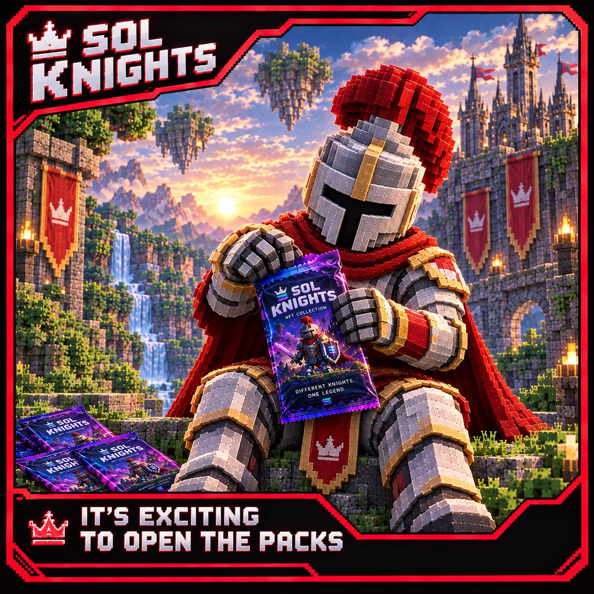 SolKnights_pack's tweet photo. Who knows what knight you will get. is it a common? rare? epic? legendary? or maybe the king? https://t.co/iflRWRnd4C