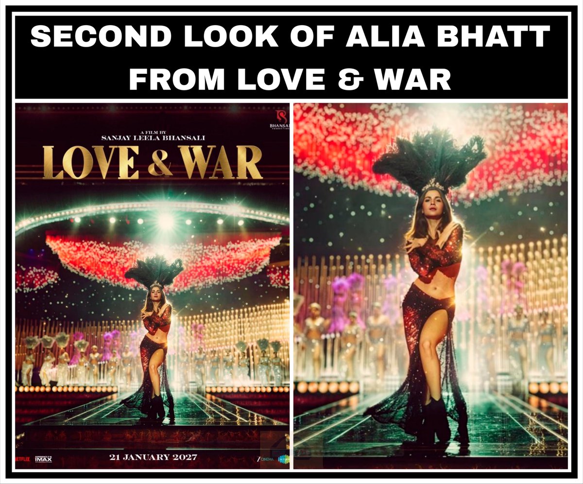 moviemanblogger's tweet photo. Second Look of Alia Bhatt from Love & War 🎬✨
.
.
#RanbirKapoor #LoveAndWar #SanjayLeelaBhansali #AliaBhatt #VickyKaushal #RanbirKapoorFirstLook #LoveAndWarFirstLook #Bollywood #BollywoodMovies #HindiCinema #UpcomingMovies #MovieNews #BollywoodNews #MovieManBlogger https://t.co/kU1jvrQnA2