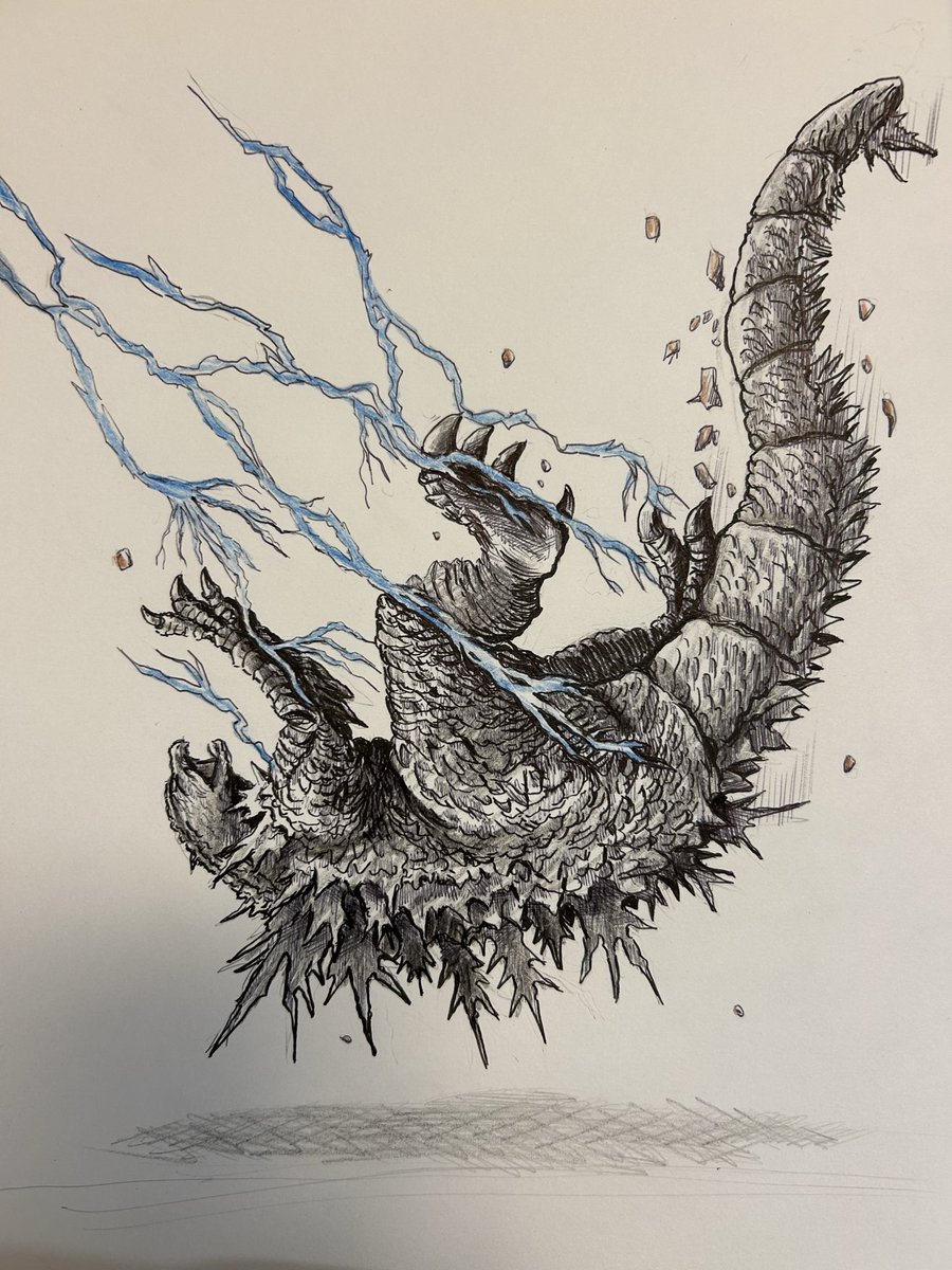 pitakupitaku's tweet photo. 落ちるゼロゴジを作りたくなってきて
スケッチを…😊
今までにないゴジラのポーズですね
面白いかも😆 https://t.co/SR8EwcPawv