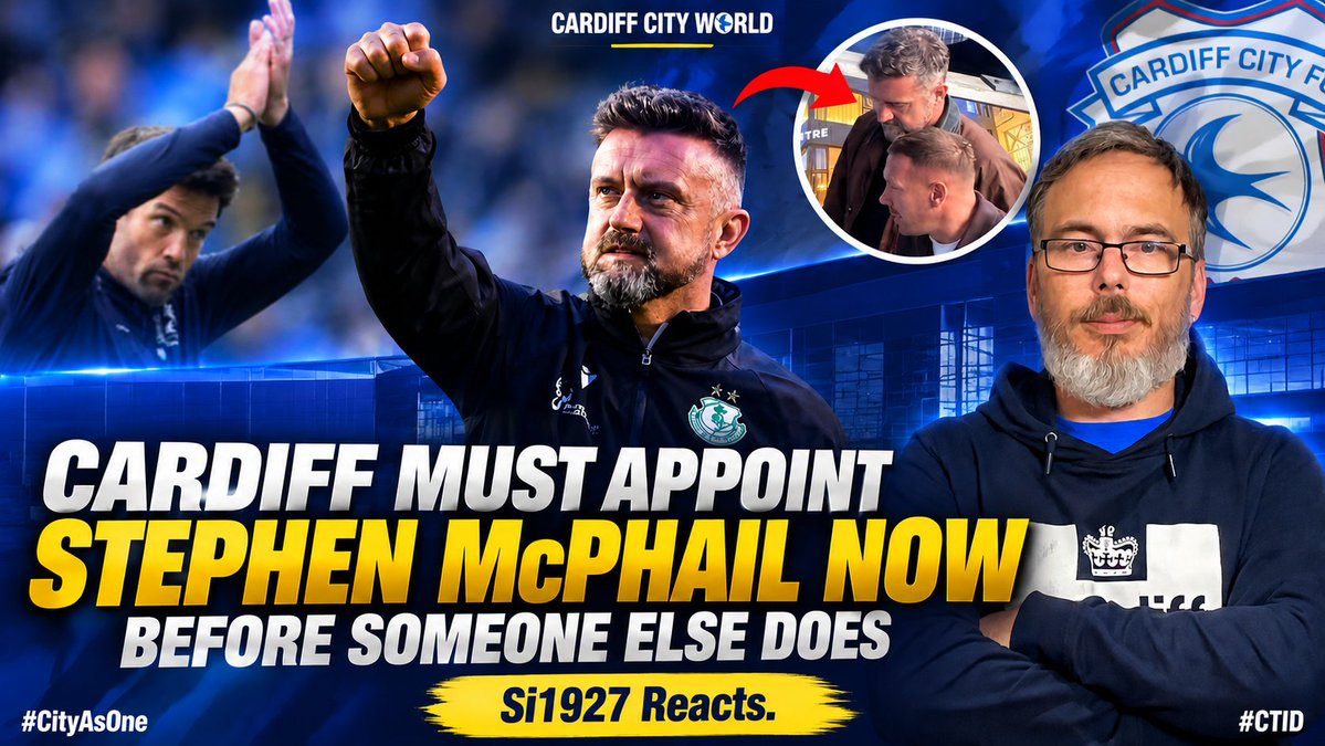 Si1927's tweet photo. 🚨 Today on @CCFCWorld 🚨
11.30am - #5Things from Portugal 1 @Cymru 0
3pm - @CF11Academy Spotlight: Jake Davies
8pm - #CardiffCity must act on McPhail before someone else does
#CTID https://t.co/NmykLMFe66