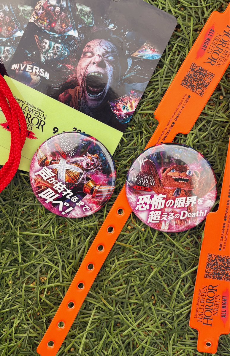 hhn_gem_1's tweet photo. 缶バッジ無いと思ってたから嬉しい！
DJ Xとハミクマ😍

#ハロウィーンホラーナイト2026
#オールナイト https://t.co/B8gKCCC19x