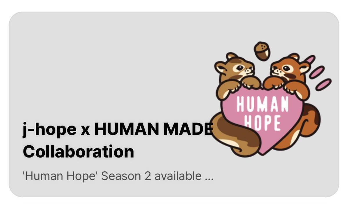 USBTSARMY's tweet photo. ICYMI j-hope’s collab with Human Made is back for a second season! 🤩Are you getting anything?i https://t.co/iUYpWdo7ji