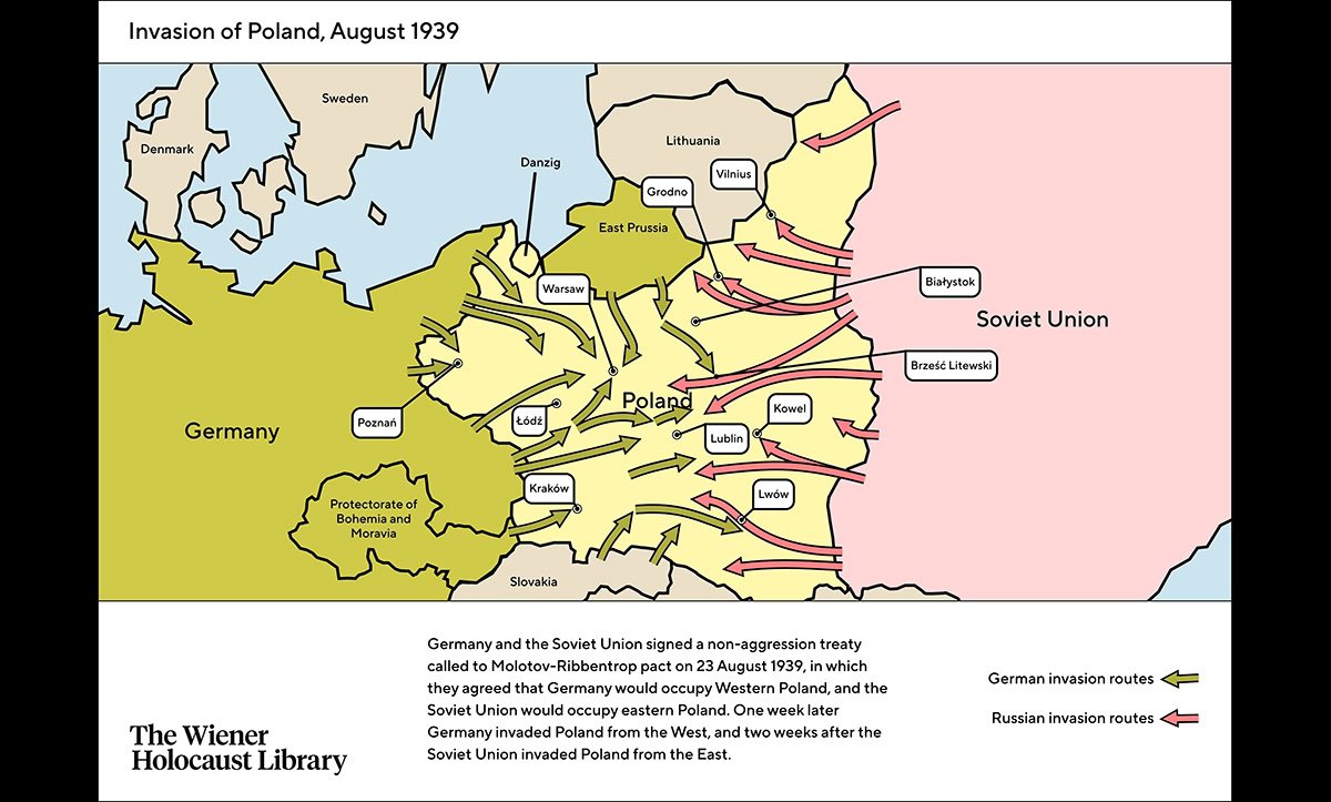 marekmoscicki's tweet photo. @ThomasVietnam @clashreport Russia attacked Poland on September 17, 1939, and occupied the part of its territory agreed upon with Germany in the Ribbentrop-Molotov Pact. That same year, it also attacked Finland, Latvia, Estonia, Lithuania, and Bessarabia (part of Romania). https://t.co/A5MD1WRPx3
