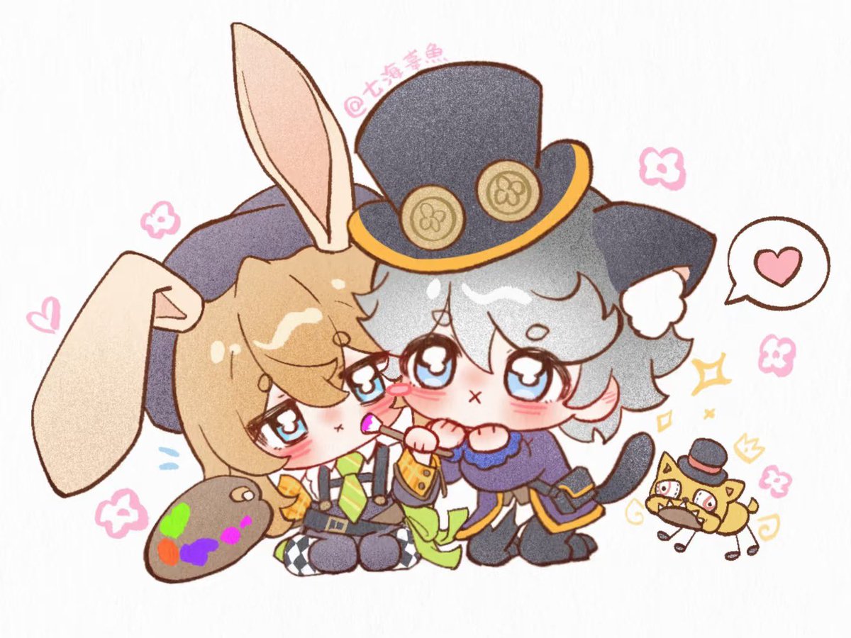 NanamiKoiii's tweet photo. 🐈🐰🦮🎩 #IdentityV https://t.co/vbJZc0kblq