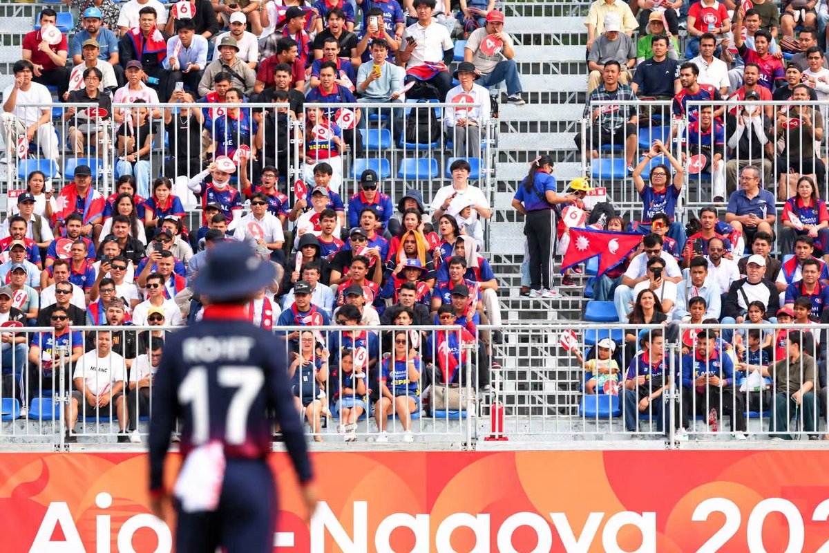 paras77's tweet photo. A win to start off the Asian Games campaign against Afghanistan.
We keep marching.🇳🇵

@CricketNep 

#NepalCricket #AsianGames2026 https://t.co/BBxH39FR99