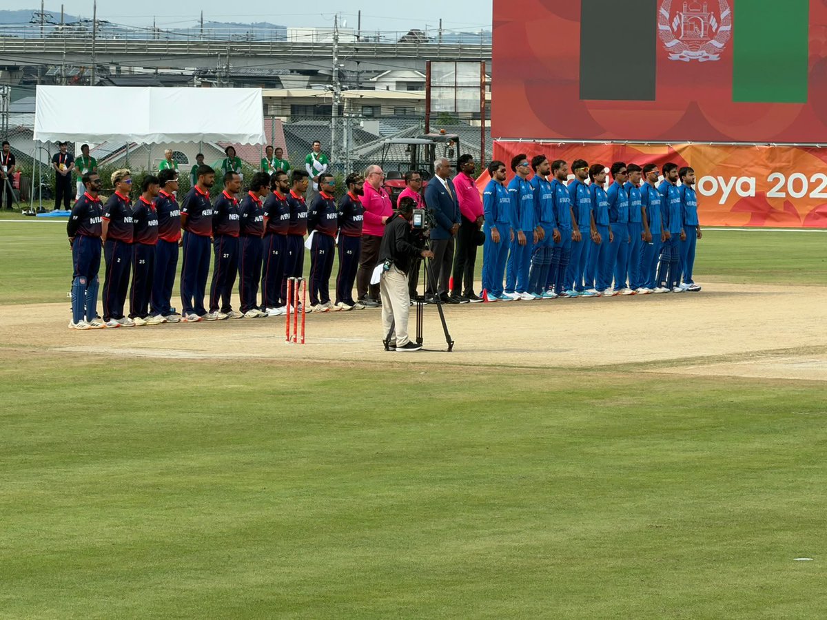 paras77's tweet photo. A win to start off the Asian Games campaign against Afghanistan.
We keep marching.🇳🇵

@CricketNep 

#NepalCricket #AsianGames2026 https://t.co/BBxH39FR99
