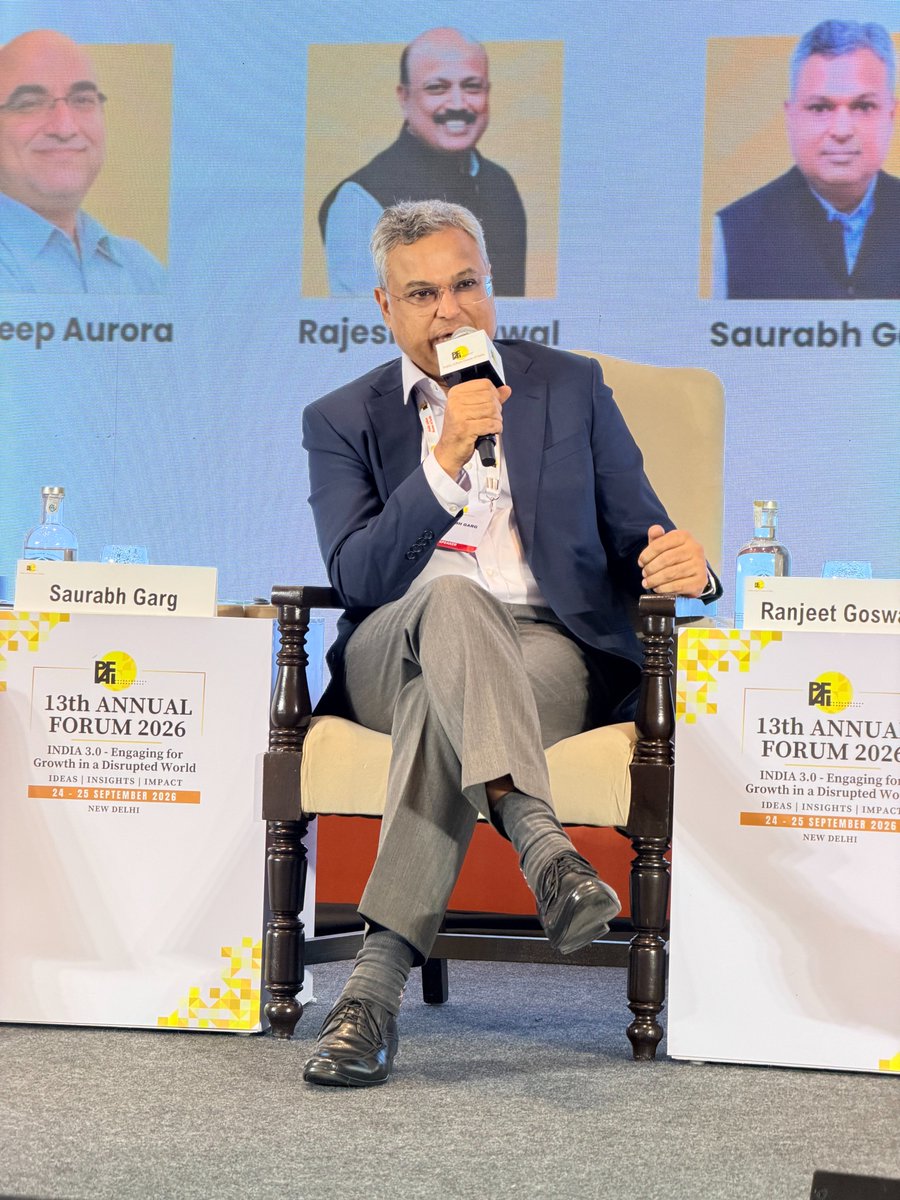 GoIStats's tweet photo. At the 13th PAFI Annual Forum, Dr. Saurabh Garg, Secretary, MoSPI, was part of the Secretaries’ Dialogue panel on “Incentivising Innovation: Agile Policy Frameworks for Future Ready India.” The session brought together perspectives on fostering innovation and building agile policy frameworks, with Dr. Garg highlighting how technology and AI are complementing established statistical processes, enabling faster data collection, processing and compilation.

He also spoke about the GOI Stats App, availability of Advanced Release Calendars for researchers and India’s adoption and continued adherence to UN statistical standards and protocols.

For latest updates & insights, visit MoSPI’s official website: https://t.co/BbFzVJWyQH

#MoSPI #NSO #PAFI #PAFIAnnualForum #OfficialStatistics #DataForDevelopment #GoIStats #DigitalIndia #AI #DataInnovation #GovernmentOfIndia #FutureReadyIndia

@Rao_InderjitS @_saurabhgarg @PIB_India @PibMospi @NITIAayog @mygovindia