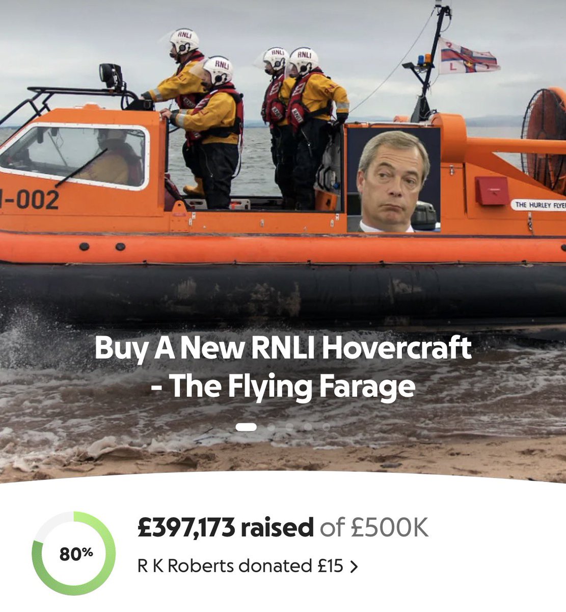SimonHarrisMBD's tweet photo. OFFICIAL STATEMENT - Yesterday, I made a serious mistake while trying to register the domain name https://t.co/5HfZlm0JR7, and instead of directing all web traffic from it towards an appeal to help the recently arrested Danny Tommo, all visitors were sent to my RNLI appeal for The Flying Farage instead and it’s jumped up to £397,173. 

Upon realising my mistake, I tried to log back into the control panel provided by the domain name company, but I couldn’t find the piece of paper that I wrote the password on. 

Upon further investigation, I learned that my eight-year-old had turned it into a paper plane and it had flown out of the back door and into the garden, where a waiting badger picked it up and then ran off to use it as bedding in his sett. 

They can be quite vicious apparently so I didn’t want to try and get it back in case it scratched me, and so I’ve been trying to guess the password. 

I’m pretty certain that it’s 26 random characters long but with the word ‘frenulum’ in the middle, but until I’ve figured it out the domain name will have to take people to my RNLI appeal instead. 

Thanks for your understanding in this matter.