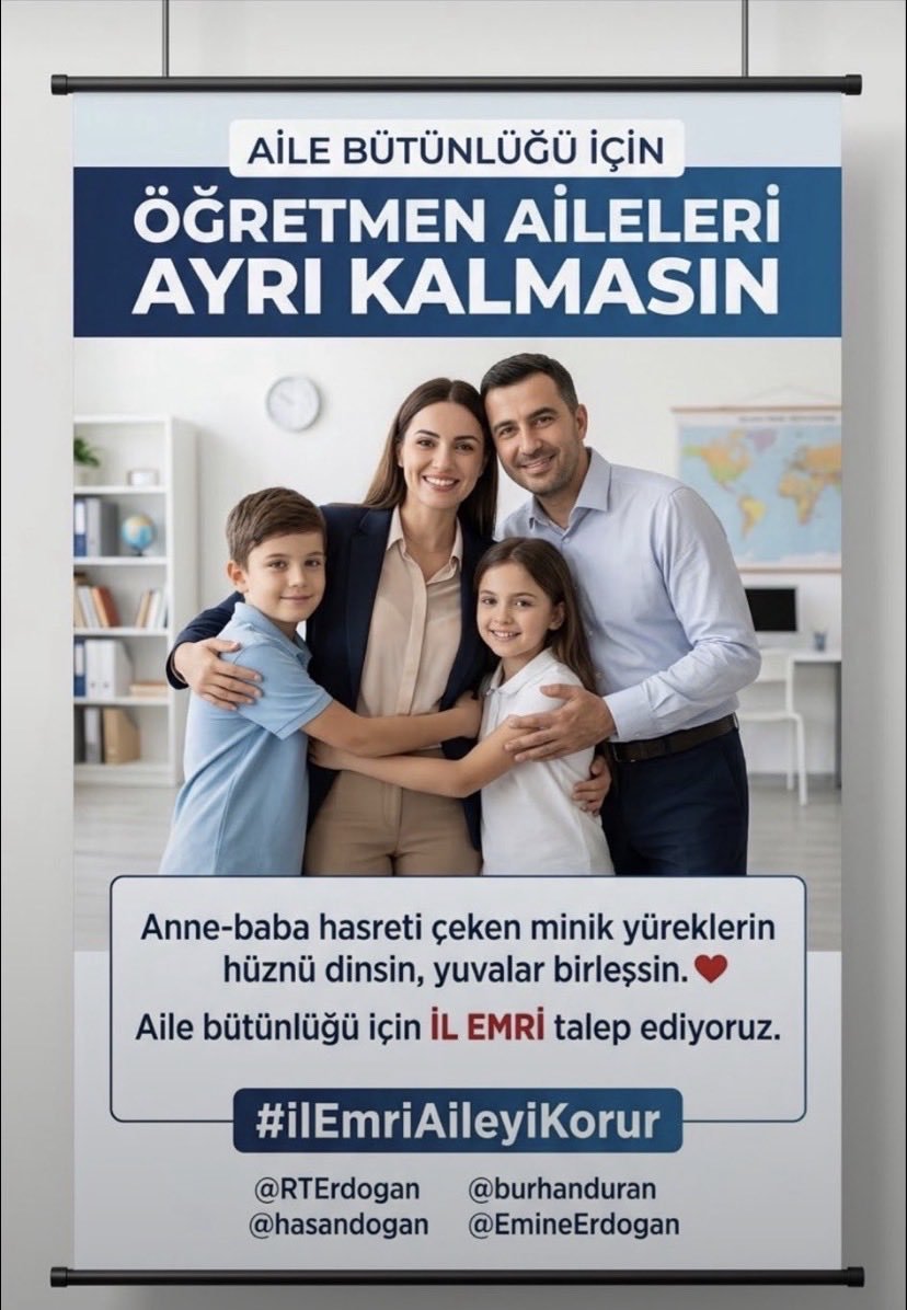Kadir22927784's tweet photo. Sayın Emine Erdoğan Hanımefendi; anneliğin şefkati aileleri bir arada görmekle anlam buluyor 👨‍👩‍👧‍👦. #AyrılığaSONverMEB Eşinden ve çocuğundan ayrı öğretmenlerimiz için İL EMRİ çözümüne vesile olmanızı arz ediyoruz. @RTErdogan @EmineErdogan @burhanduran @hasandogan @oktay_saral 🌺 https://t.co/yE083nzSxR
