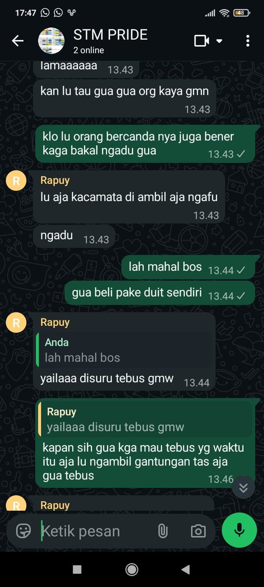 ianthian's tweet photo. Rapuy lu gua tandain ya

HELP RT GAES BIAR KESEBAR,

ADE GUA KENA BULLY DISALAH SATU SEKOLAH DEPOK! AWALNYA ADE GUA DICEKOKIN LEM AIBON PAS PRAKTEK, SEKARANG ADE GUA JADI MALES KESEKOLAH KARENA TAKUT!! GUA MAU INI DIUSUT,

RAPUY GUA TANDAIN LU! https://t.co/S5wf3v5PYV