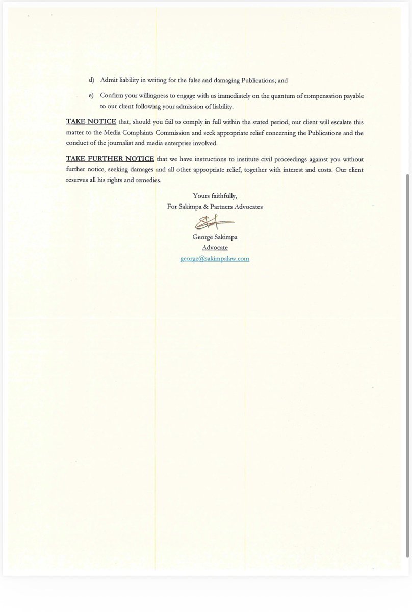 BravinYuri's tweet photo. Senator Murango and Njeri Maina have issued demand letters to NTV and Citizen TV over the “panties” story.

The journalists involved were served the demand letters through the official email addresses provided by NTV and Citizen TV. https://t.co/aaqUVkhJZY