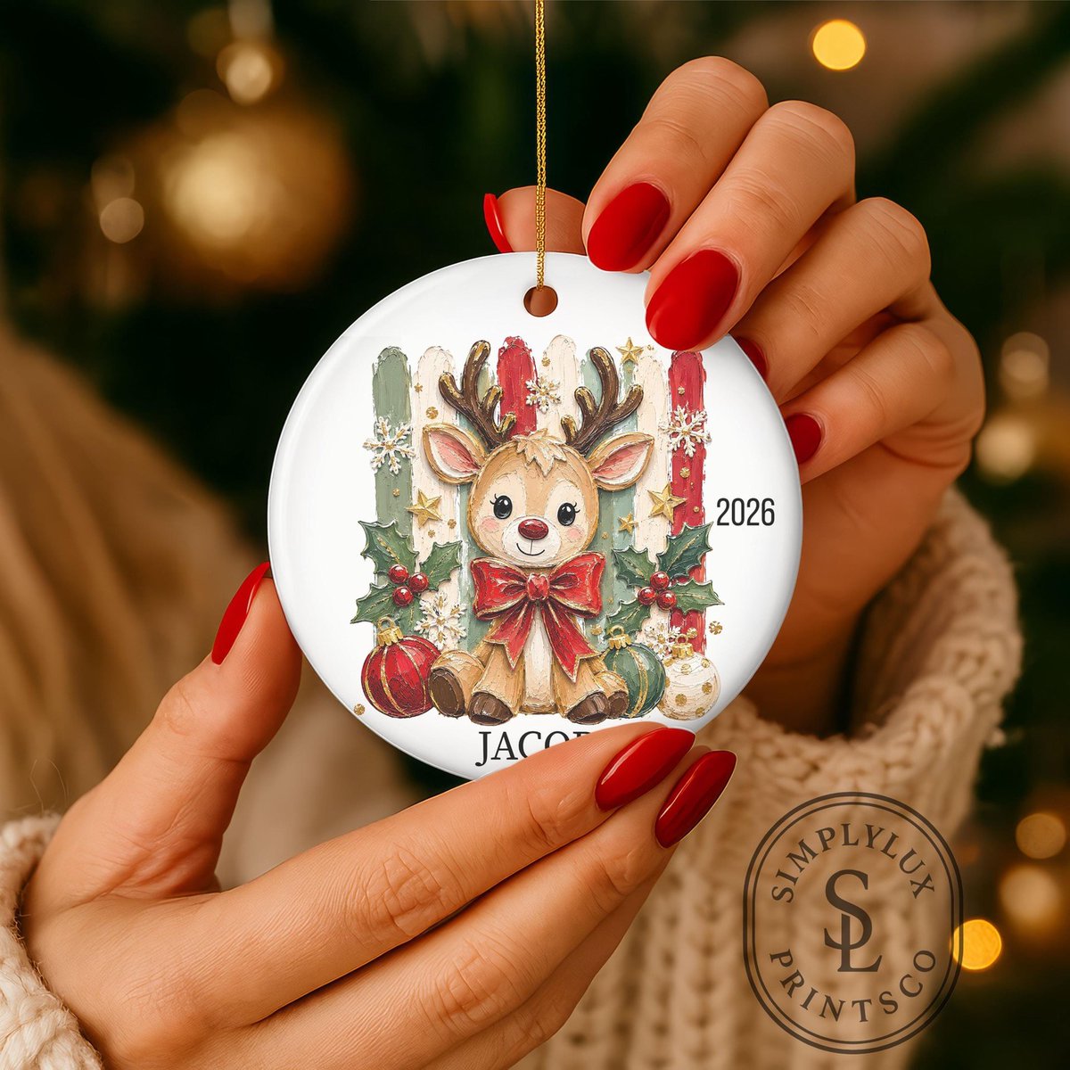 ValenciaLajg's tweet photo. Make Christmas unforgettable with a personalized reindeer ornament featuring your child’s name. A charming keepsake for the tree or a thoughtful gift—made to brighten holiday traditions for years to come. Just $29. 00. https://t.co/WjSxzkLHMv