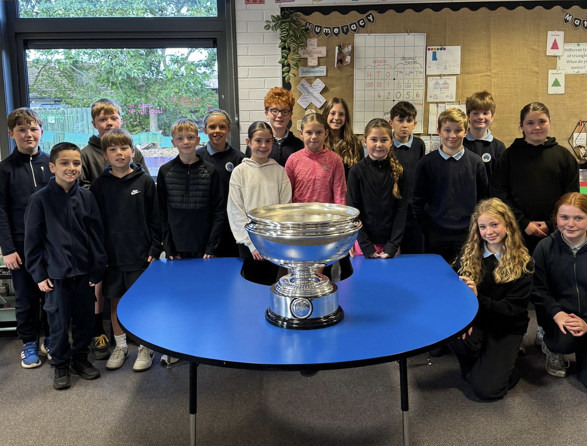 ActiveSchAngus's tweet photo. What a thrill to have the @dunhilllinks trophy along to @CarlogiePS and Burnside Primary in Carnoustie. Thanks also to the young leaders from @CarnoustieHigh and the team from @carnoustiegolf . Great memories for all involved😍 https://t.co/iyIH2Z0CSD