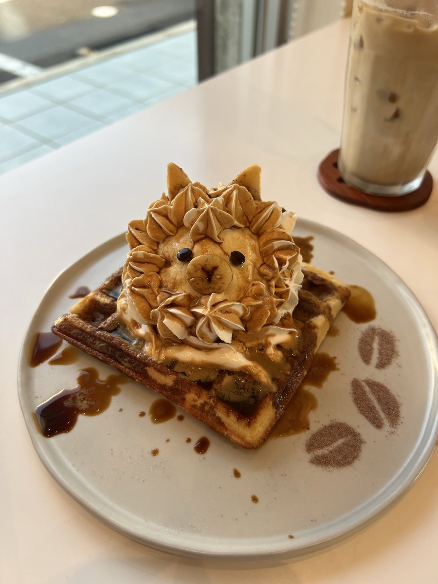 K7Chimchim's tweet photo. アルパカのワッフル食べに行ってきたよー🦙かわいすぎる🥹♡
エスプレッソかけるのヘタ過ぎて、事故現場みたいになった😇
なんかごめんねジンくん😂

#アルパカワッフル
#ALAM
#Cafe https://t.co/BV6Y77zC3K