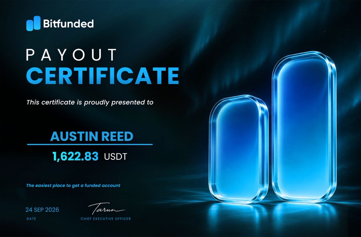 bitfunded's tweet photo. HIS WHOLE EDGE COMES DOWN TO ONE THING: SMALL LOSSES ✅

Austin cuts his losses small and lets his winners run, so the math still works in his favor even when he's wrong. That's what a higher risk-reward ratio does and he knows it.

💵 Payout: $1,622.83
💸 Invested: $299
Account size: $25K
📈 ROI: 5.43X
👤 Trader: Austin Reed
🇺🇸 US

If you think you have a profitable strategy and can manage risk well, your first payout is one step away.

Start your evaluation today 💙
