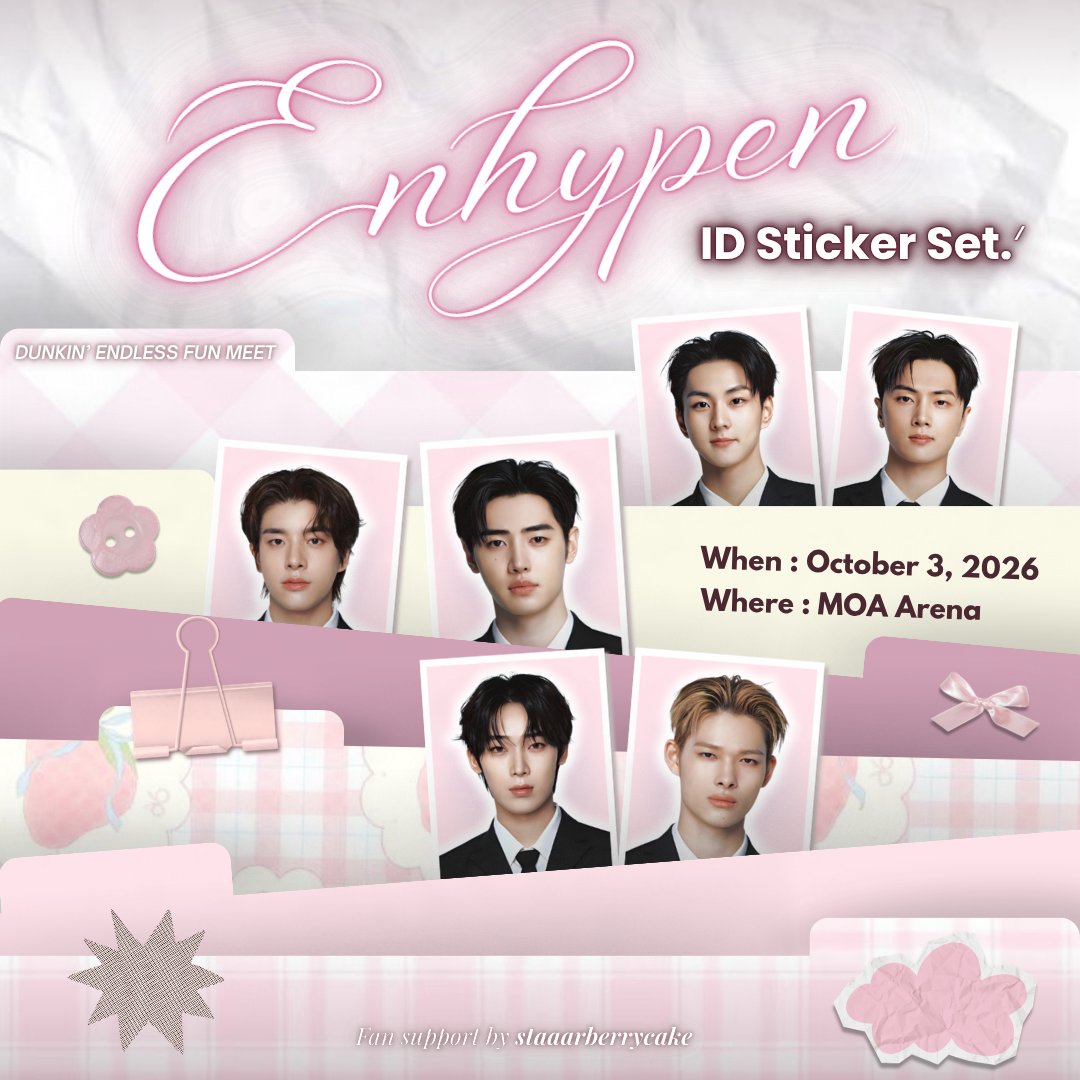 staaarberrycake's tweet photo. 𝑫𝑼𝑵𝑲𝑰𝑵' 𝒙 𝑬𝑵𝑯𝒀𝑷𝑬𝑵 𝑬𝑵𝑫𝑳𝑬𝑺𝑺 𝑭𝒖𝒏 𝑴𝒆𝒆𝒕
fan support by ʚ @staaarberrycake  ɞ .ᐟ

۶ৎ ꒰ 𝐄𝐧𝐡𝐲𝐩𝐞𝐧 𝐈𝐃 𝐬𝐭𝐢𝐜𝐤𝐞𝐫 𝐬𝐞𝐭
​꩜ 1:1 | very limited qty ^ u ^!

#DunkinPH_ENDLESS  #ENDLESSFunMeet
#ENHYPEN https://t.co/Q93z26up5q