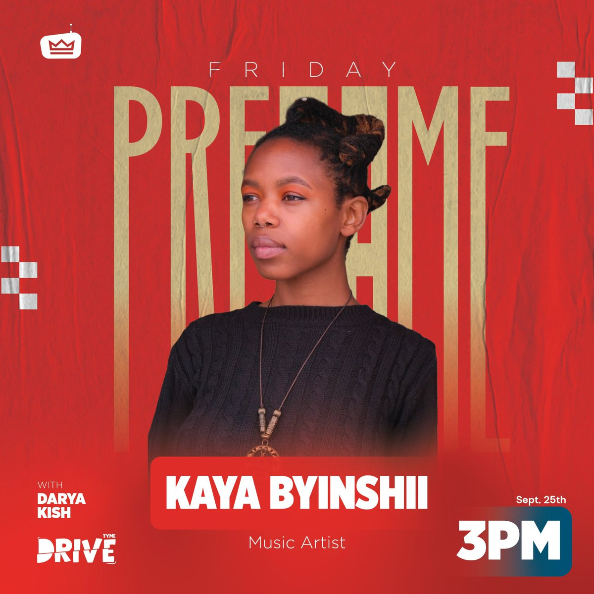 RoyalFMRwanda's tweet photo. Friday Pre-game loading… 🎧🔥

Music artist Kaya Byinshii is live on #DriveTyme today with Darya Kish starting at 3 PM! #FridayPregame https://t.co/s0NWDz7v1r