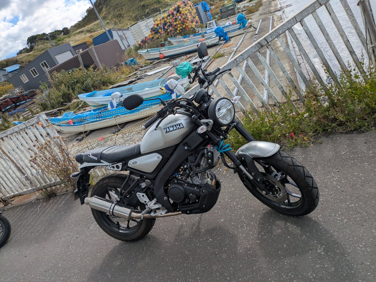 741Kazumi's tweet photo. #ツーリング　#留萌　#小平　#XSR125 #PCX125 #Y君 #海 https://t.co/iyDTXjJM3g