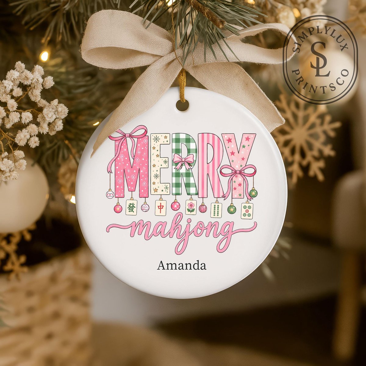 ValenciaLajg's tweet photo. Celebrate the season with a Personalized Mahjong Christmas Ornament. Add vibrant color and festive charm to your tree, or surprise your Mahjong club with a thoughtful keepsake. Perfect for gifting your Mahjong squad or treating yourself. https://t.co/T5up0lxrI1