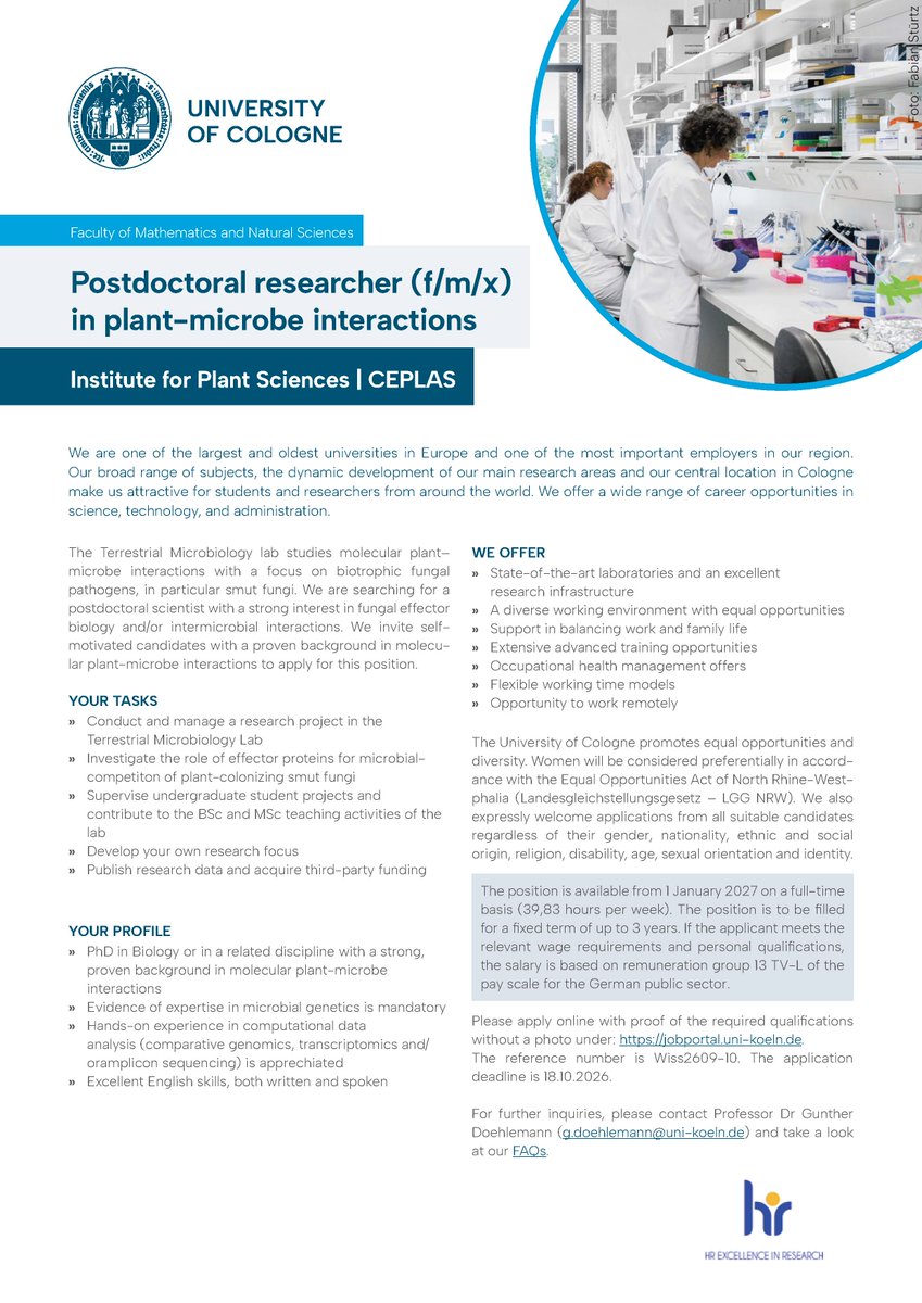 gun_doe's tweet photo. We are looking for a new team member!  
Our lab offers a postdoctoral staff scientist position. If you share our fascination with plant-microbe interactions, take a look:
https://t.co/tPanvz6cMQ https://t.co/QVbj8K7MSi