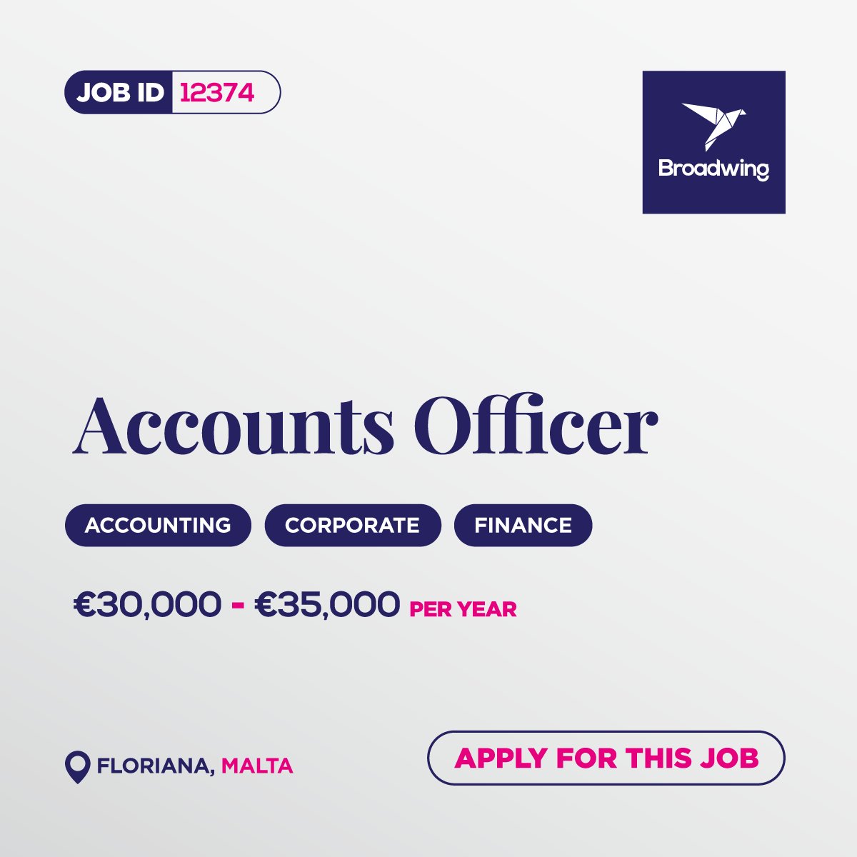 BROADWING_JOBS's tweet photo. 💼 Job Title: Accounts Officer
✅ Apply for this job: https://t.co/wJNNxg4R6Z
#Accounting #Corporate #Finance #BankReconciliation #FinancialStatements #Reconciliation #Reporting #VAT #jobs #recruitment #staffing #employment #jobsearch https://t.co/XHHU3lY0gh