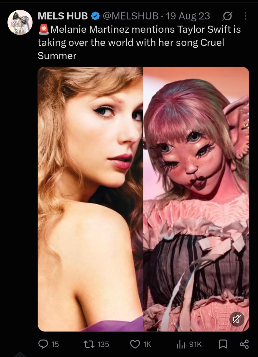 S0L1TA_'s tweet photo. Consider this a nice time to be reminded that taylor swift and melanie Martinez have supported eachother through the years 
and this post is made up of lies (melanie didn't say anything that the post says btw) https://t.co/F7FqlZ6auo