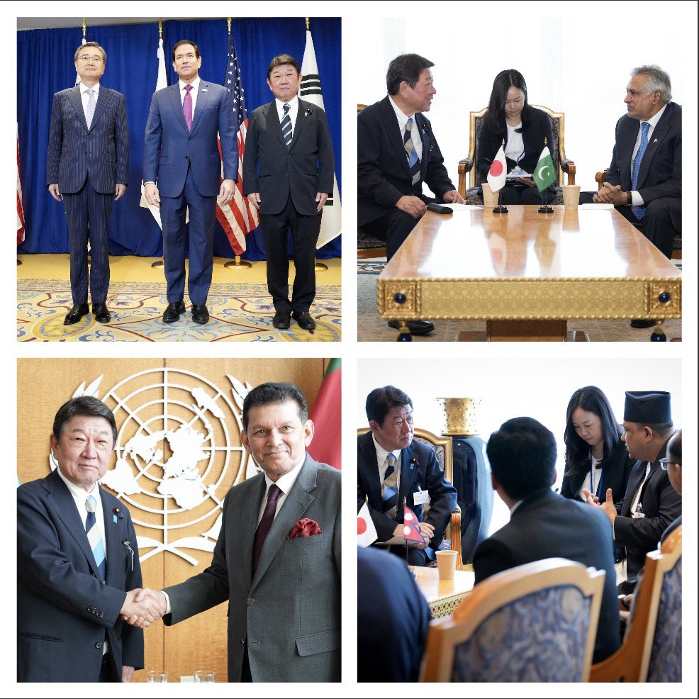 moteging's tweet photo. 国連総会への出席を終え、先程、帰国しました。

今回の出張を通じて、
・日本の多国間主義へのコミットメントの強調
・海洋の安全保障、重要鉱物、核軍縮、国際保健といった喫緊についての議論のリード
・同盟国・同志国との連携の強化、 グローバルサウス諸国との協力強化
こうした目的をしっかりと果たせたと考えています。

滞在中は、G7、G4、日米韓といった複数国での外相会合、また、パキスタン、ネパール、フィジー、そしてモルディブとの間で外相会談も行いました。これ以外にも、各会議やその前後を通じて、多くの国の外相や関係者と議論を深めることができました。

さらに、強固な日米同盟を内外に示した、22日の日米首脳会談に今回も同席しました。
高市総理とトランプ大統領は、1回目から打ち解けた雰囲気で会談を実施されてきましたが、今回も、首脳同士の信頼関係が更に深まったということを隣にいて強く感じました。

日本はこれからも、国連を中核とした多国間主義を力強く支え、地域と国際社会の平和と安定のために、役割をしっかりと果たしてまいります。