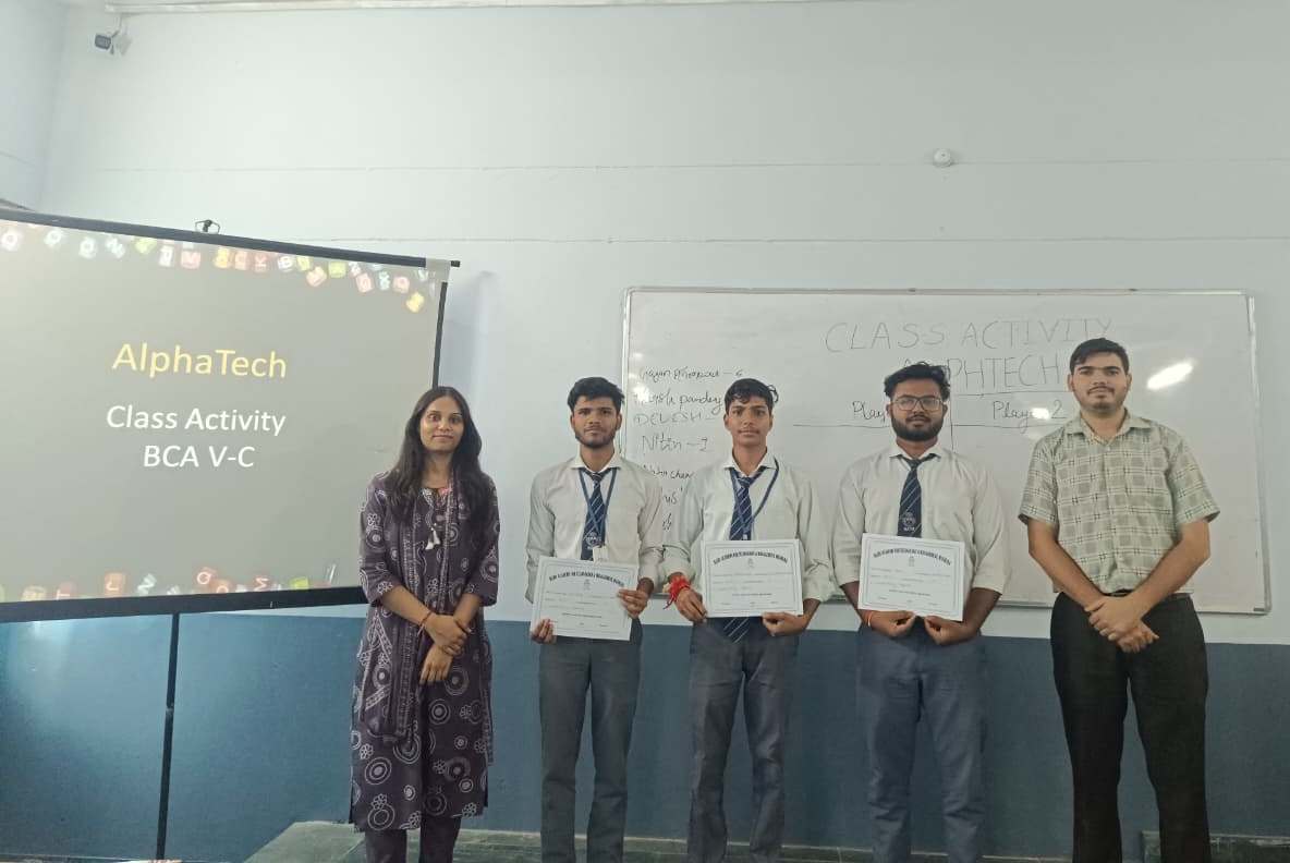 RATM_Mathura's tweet photo. The Department of BCA organized “AlphaTech”, an engaging activity where participants were given a random letter and 60 seconds to write as many technology, coding and IT terms beginning with that letter as possible.
#RATM academic # Best academic
#RATM placement #Best placement https://t.co/x1knsIpI6G