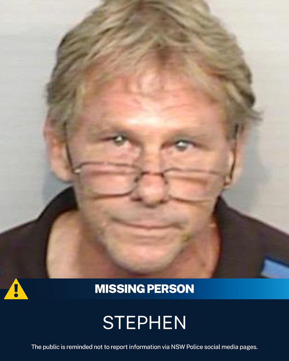 nswpolice's tweet photo. Can you help us find Stephen?
MORE INFORMATION ➡️ https://t.co/l9LUmRURIk https://t.co/XSzB7Vi3wO