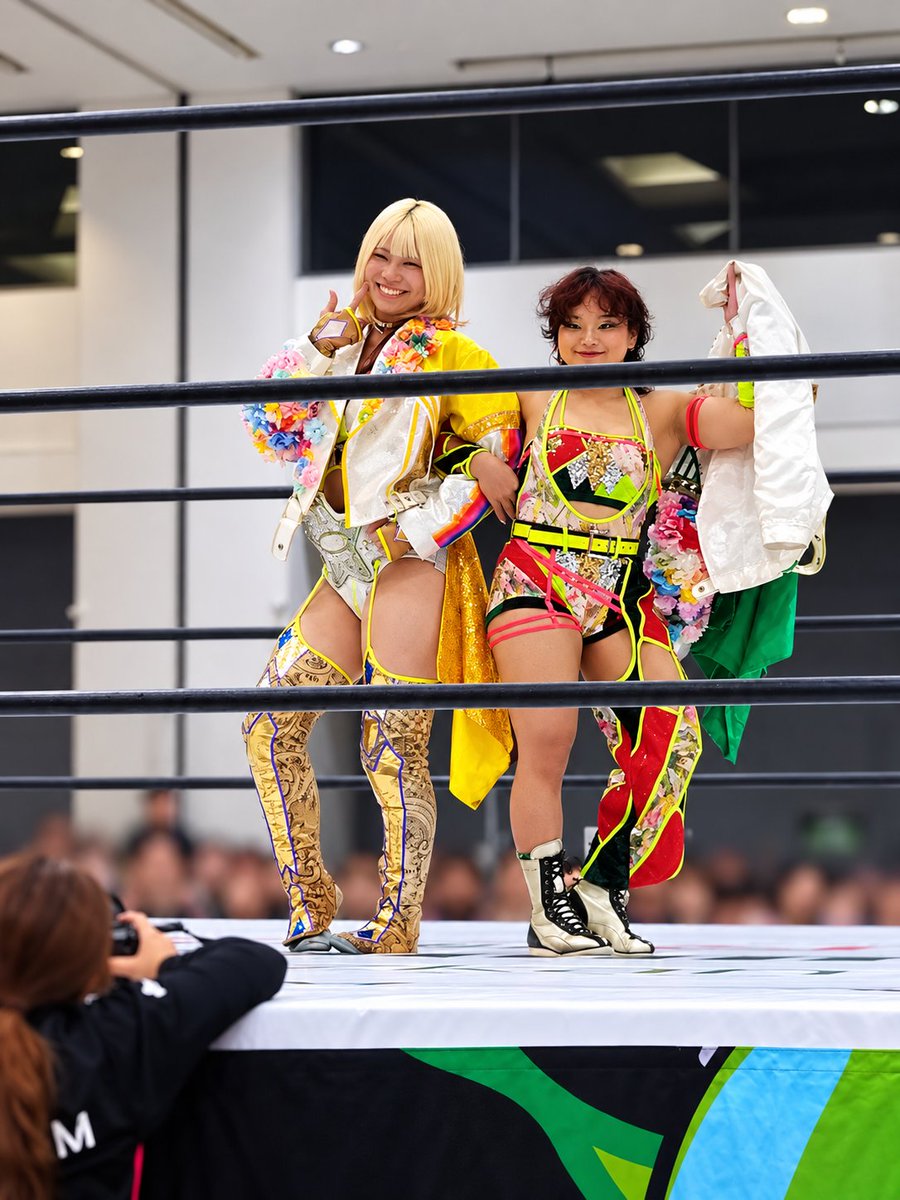 zarOY2wt8A94788's tweet photo. 2026.9.23 #STARDOM
山口・下関大会
現地観戦フォロアーさんより✨
産地直送📸頂きました🙏✨
《wing★gori🪽🦍LETS'GO‼️✊》
#winggori
#羽南 #飯田沙耶 #STARS #飯田組 https://t.co/ryRMM41GCp