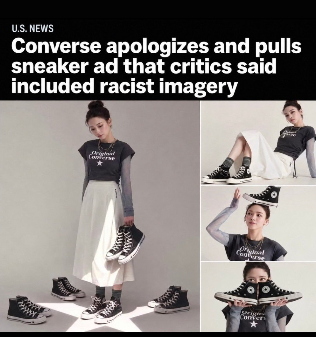 EveKeneinan's tweet photo. Seriously, finding racism in a sneaker ad is so painfully rеtаrded it hurts.

It is, in fact, a microaggression.  

Leftist race-freaks should not be allowed to inflict this kind of painful stupidity on the rest of us.

What gives them the right? https://t.co/htBcJuQ118
