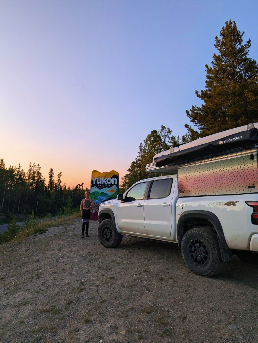 MauricioBao8's tweet photo. Let's keep the day going with @shrednecks’ 2022 Nissan Frontier and garage-built camper. They traveled from Washington through Canada to Tuktoyaktuk and Alaska for salmon fishing, herping, and tidepooling. Love the salmon-themed wrap! https://t.co/wrn80tMDqD